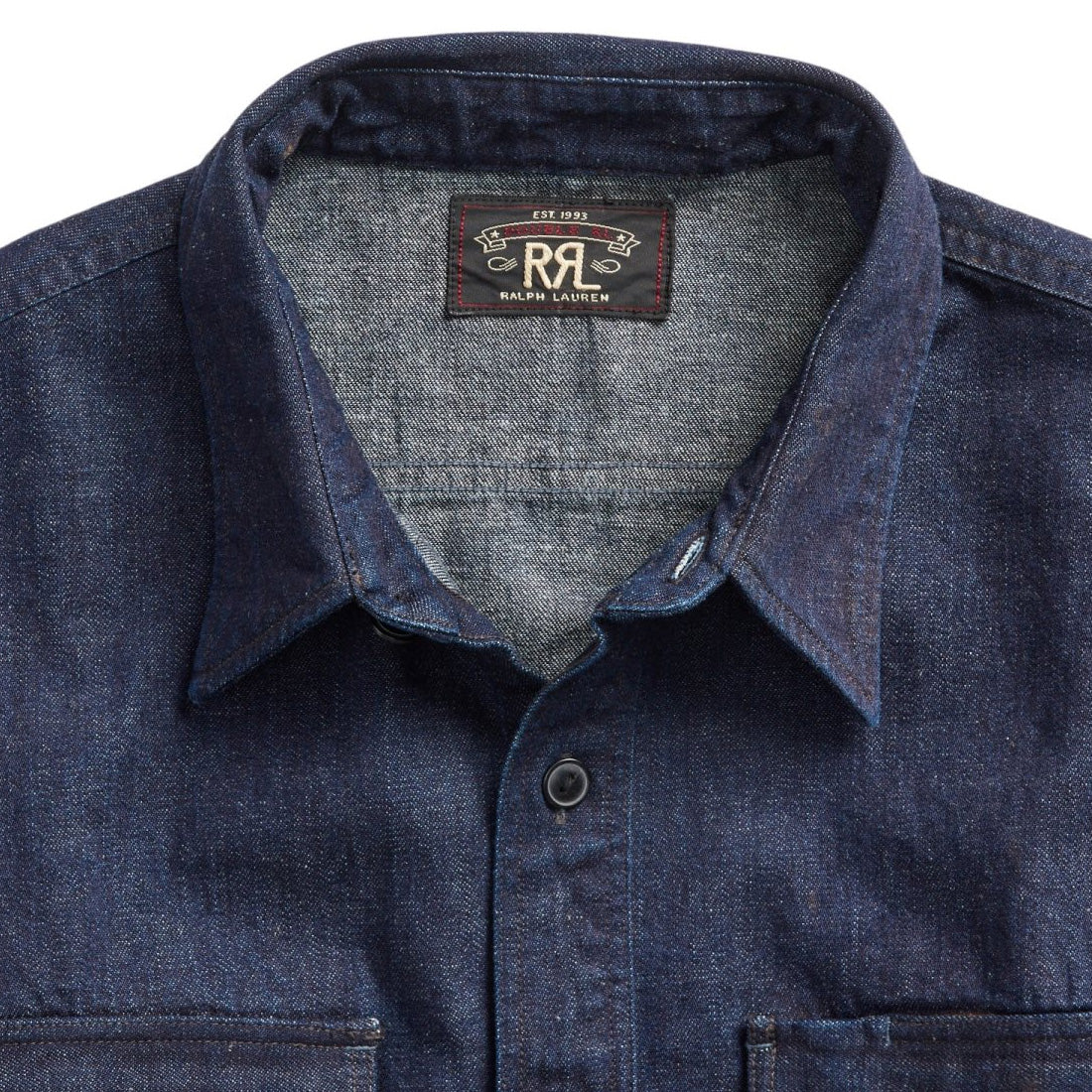 RRL by Ralph Lauren Indigo Cotton-Linen Denim Workshirt Rinse Wash - Image 6