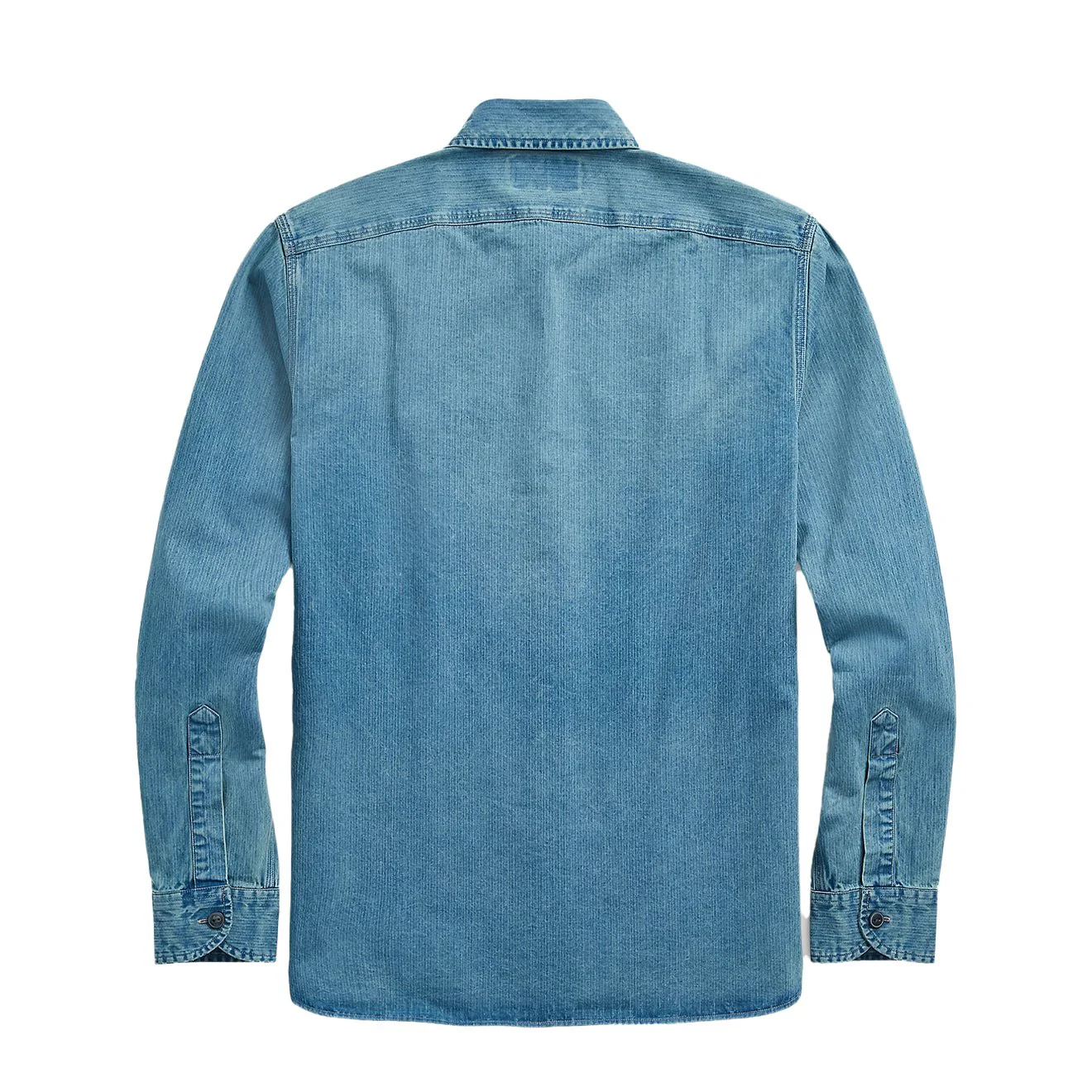 RRL By Ralph Lauren Indigo Herringbone Twill Workshirt Faded Indigo - Image 2