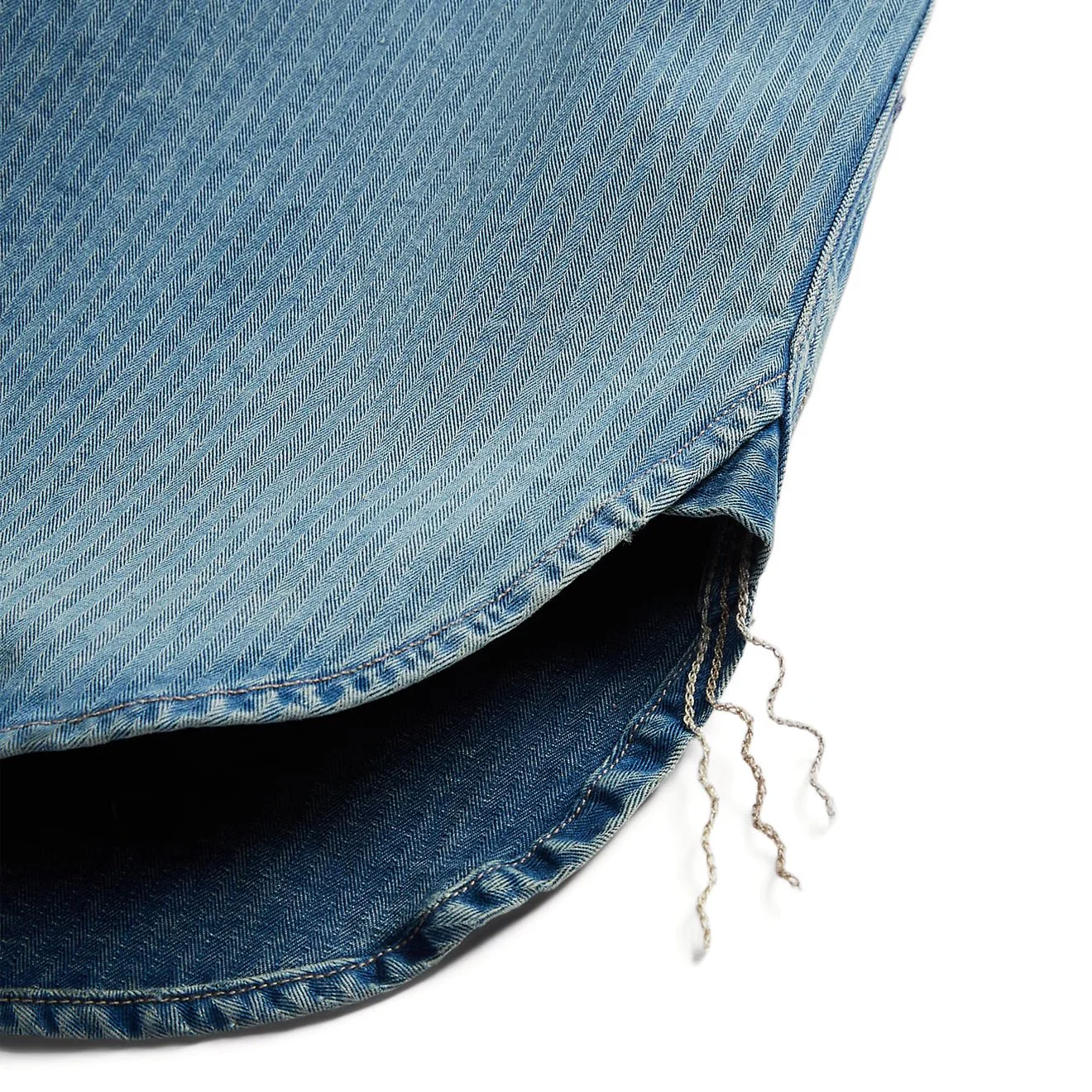 RRL By Ralph Lauren Indigo Herringbone Twill Workshirt Faded Indigo - Image 5