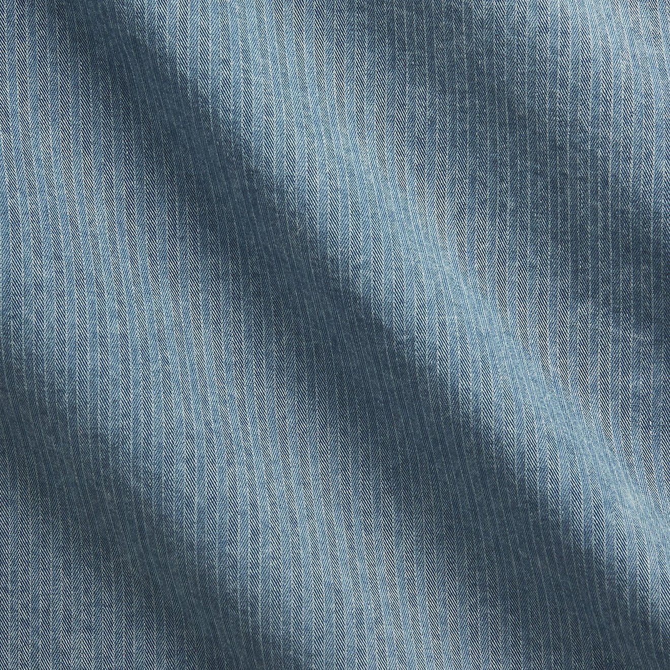 RRL By Ralph Lauren Indigo Herringbone Twill Workshirt Faded Indigo - Image 6