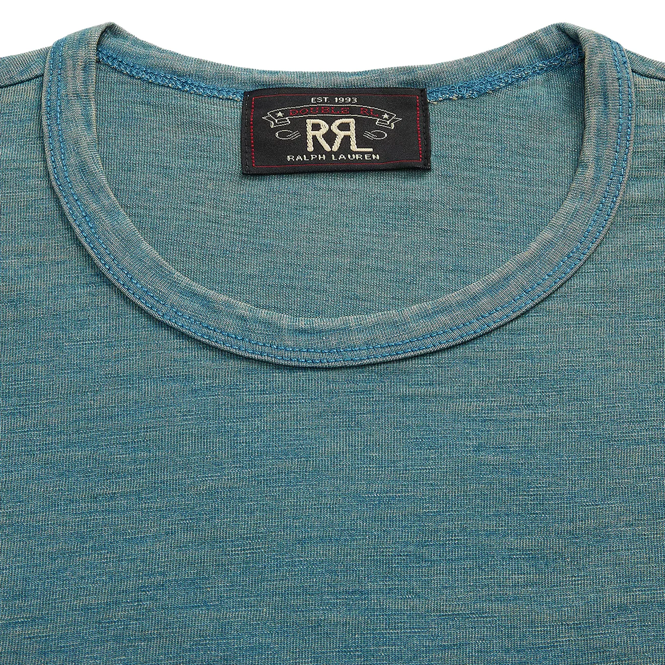 RRL by Ralph Lauren Indigo Jersey Pocket T-Shirt Washed Blue Indigo - Image 4
