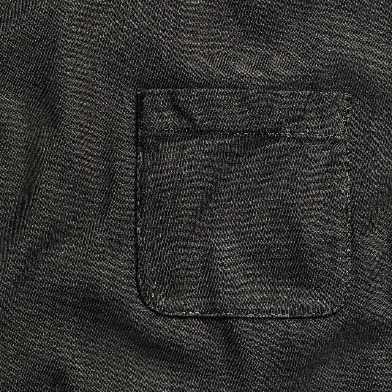 RRL By Ralph Lauren Jersey Pocket T-Shirt Faded Black Canvas - Image 2