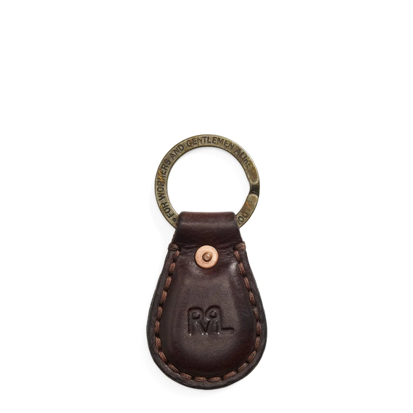RRL By Ralph Lauren Key Ring Keyfob Small Dark Brown