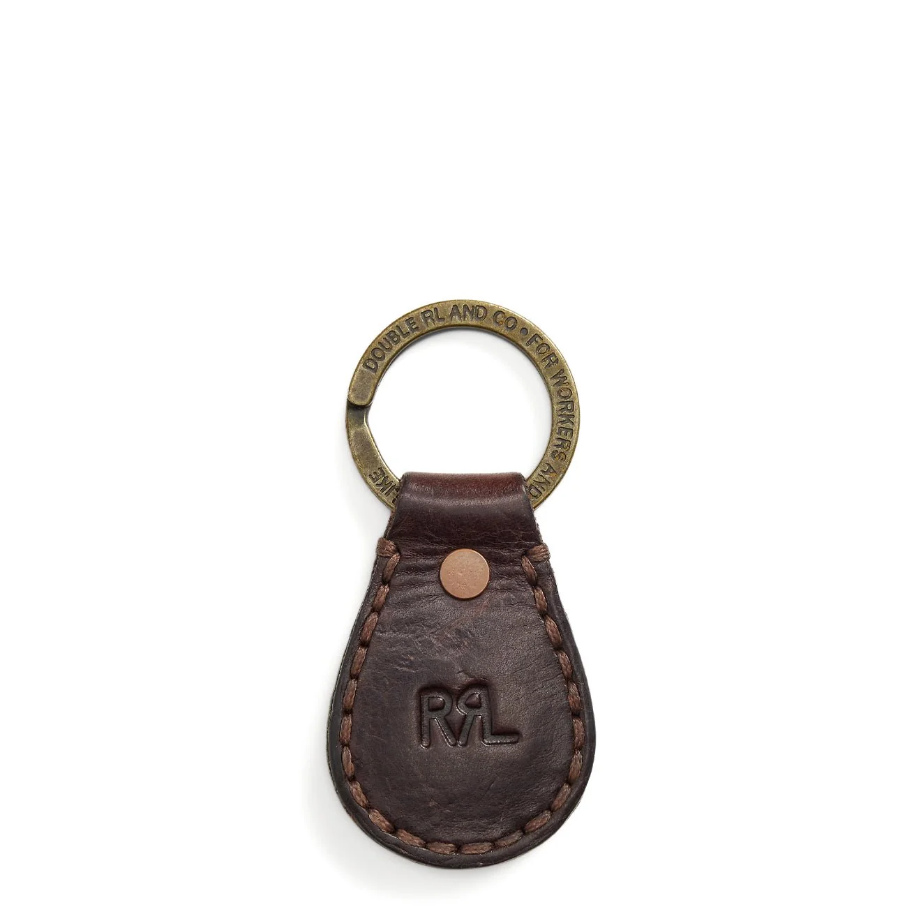 RRL By Ralph Lauren Key Ring Keyfob Small Dark Brown - Image 2