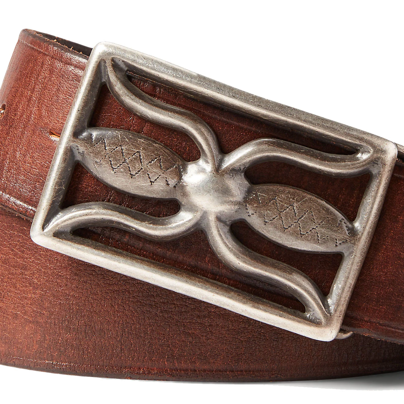 RRL by Ralph Lauren Leather Belt Vintage Brown - Image 4