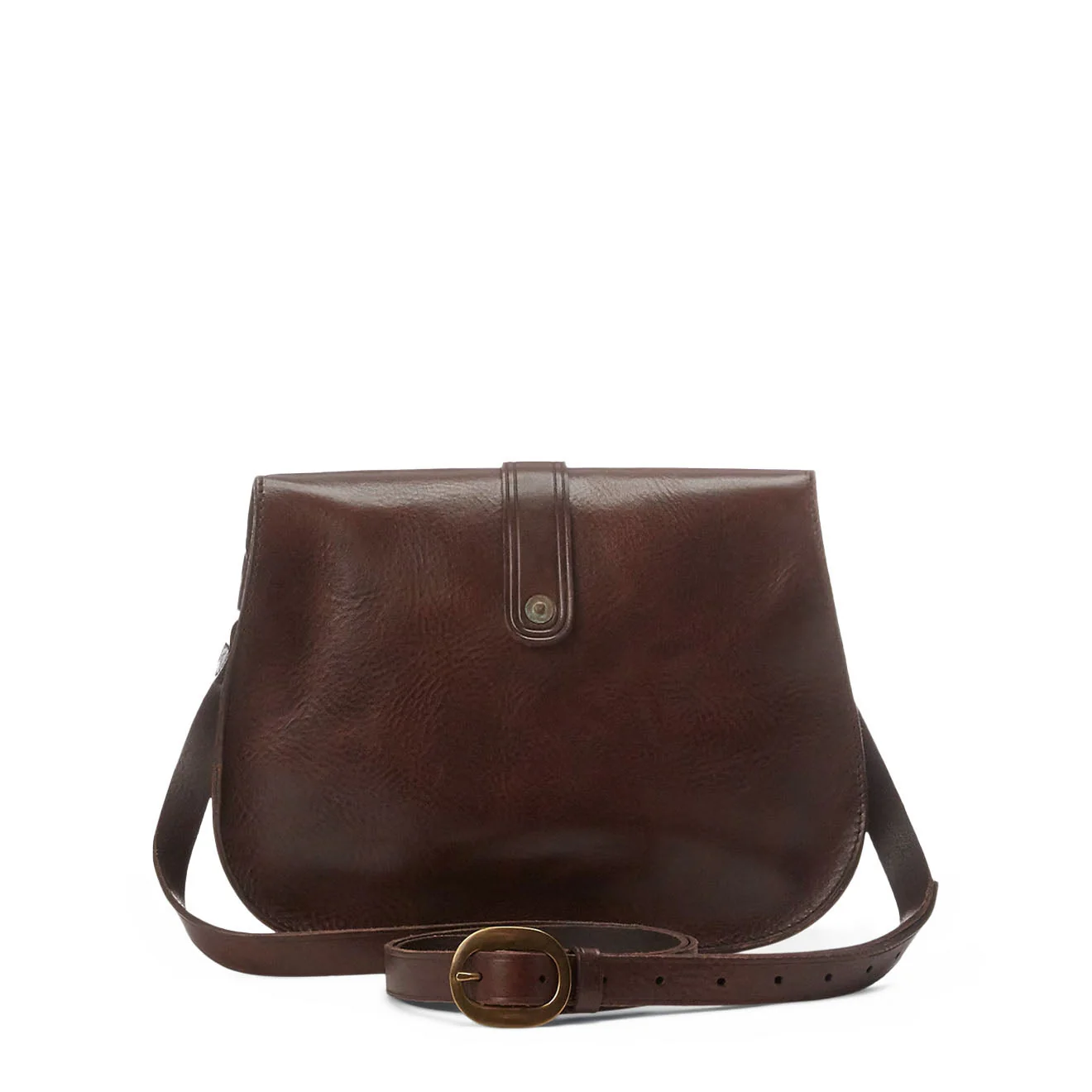 RRL By Ralph Lauren Leather Crossbody Bag Dark Brown - Image 2
