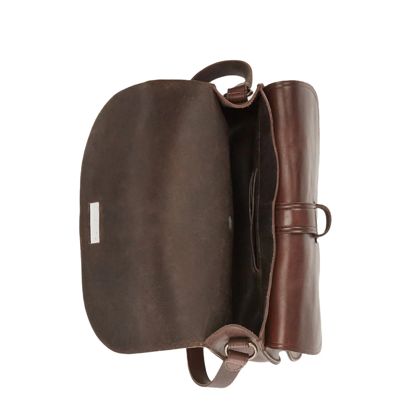 RRL By Ralph Lauren Leather Crossbody Bag Dark Brown - Image 3