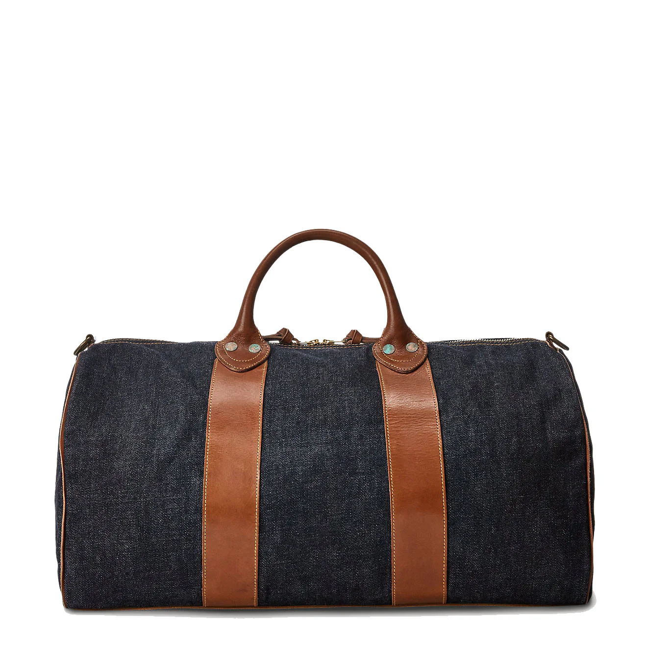 RRL by Ralph Lauren Leather-Trim Denim Duffel Indigo - Image 2