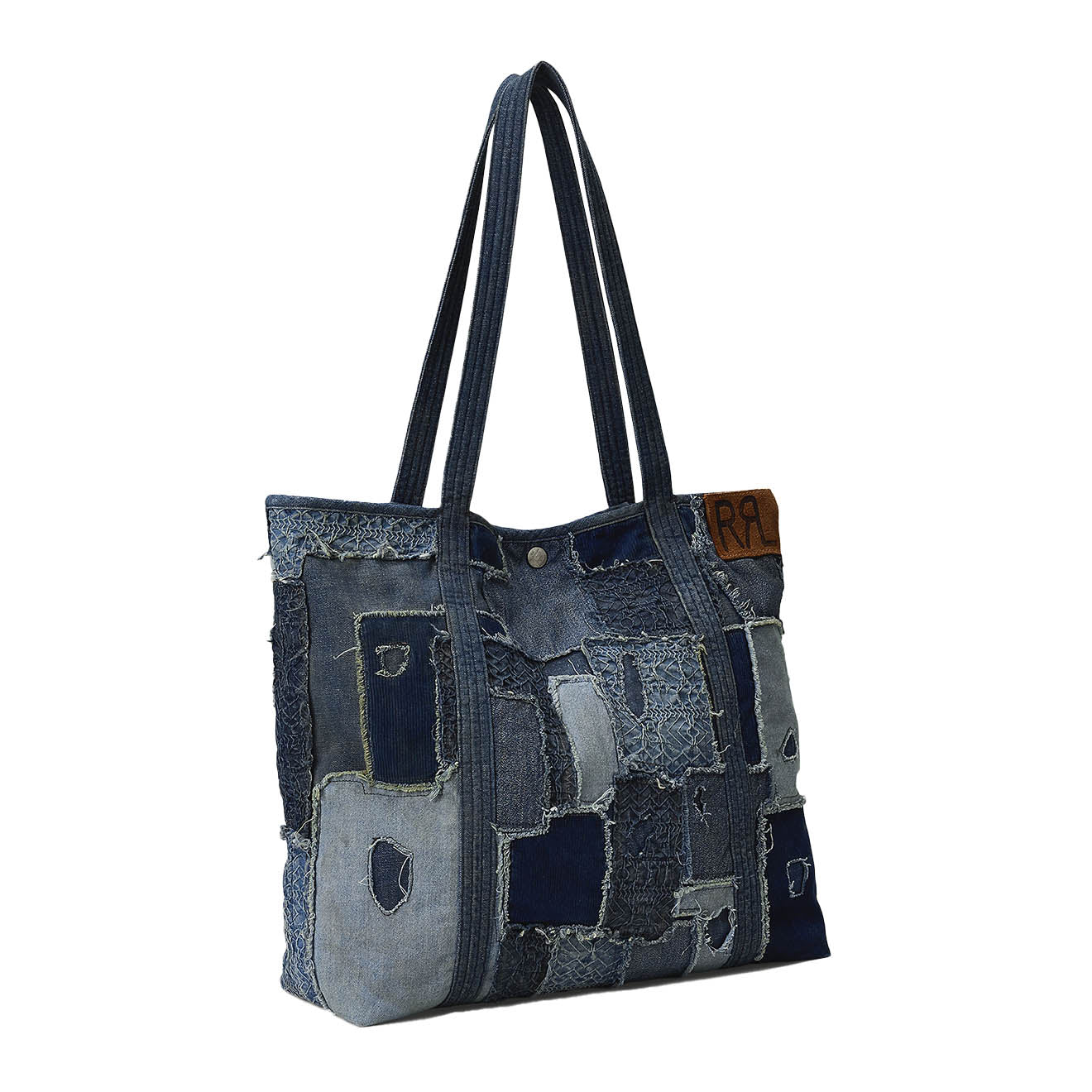 RRL By Ralph Lauren Limited Edition Patchwork Tote Indigo Multi - Image 3