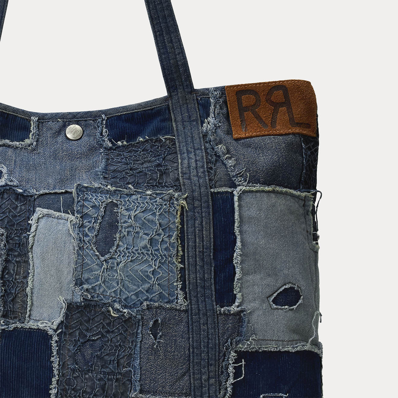 RRL By Ralph Lauren Limited Edition Patchwork Tote Indigo Multi - Image 5