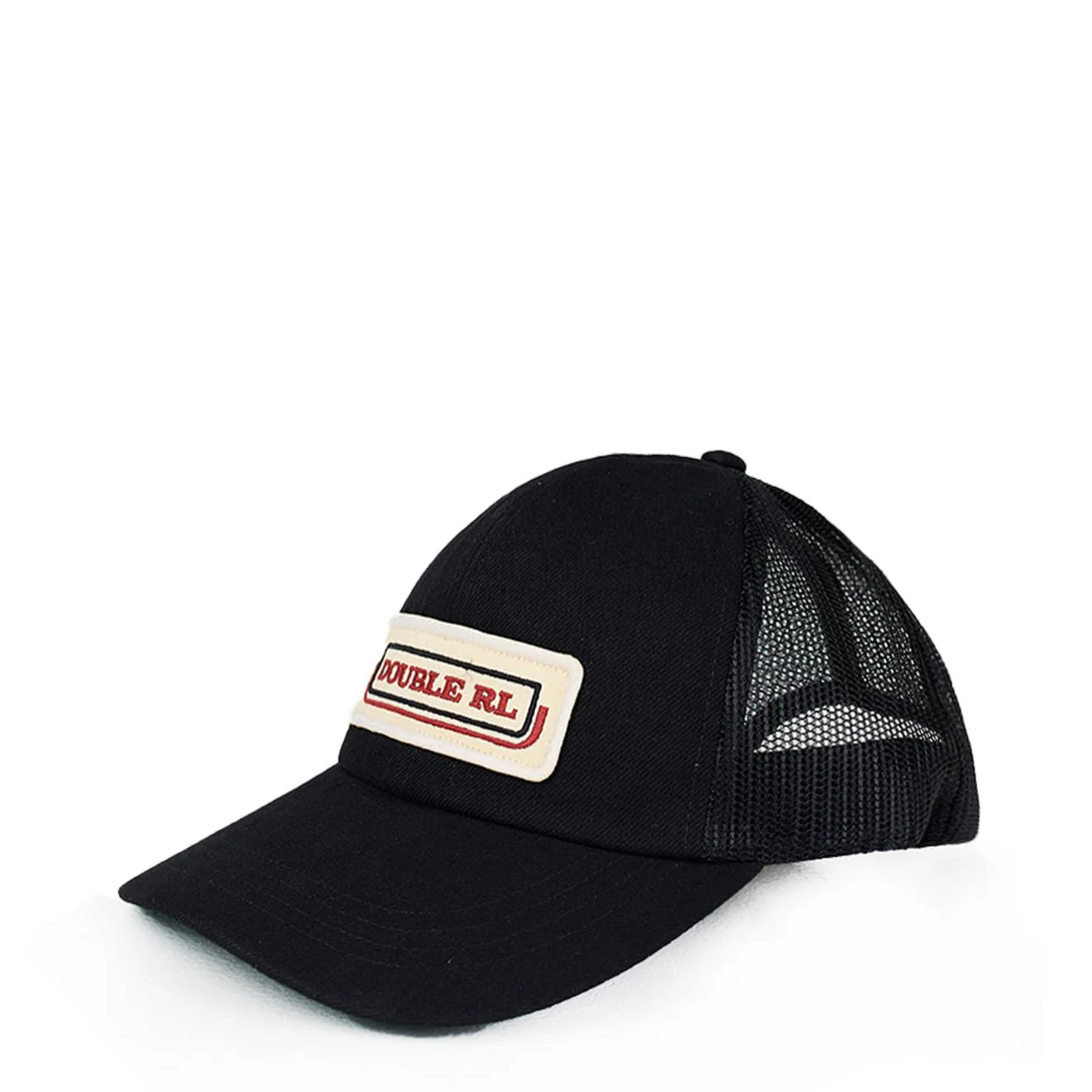 RRL By Ralph Lauren Logo Patch Denim Trucker Cap Black