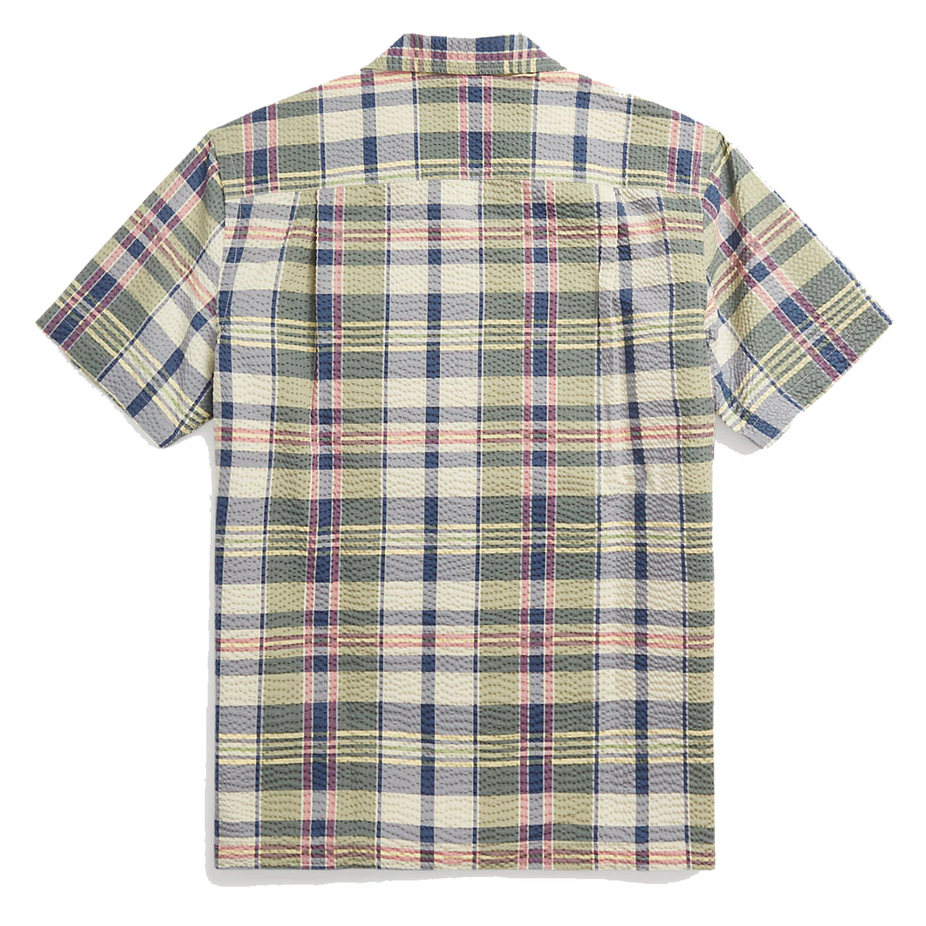 RRL by Ralph Lauren Madras-Print Seersucker Camp Shirt Green/Cream/Multi - Image 5