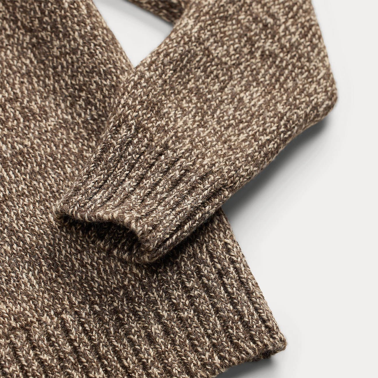 RRL By Ralph Lauren Marled Turtleneck Sweater Brown / Cream Multi - Image 4