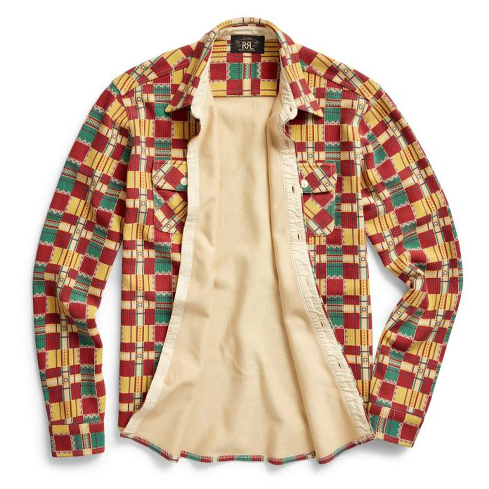 RRL by Ralph Lauren Matlock Work Shirt Red / Teal - Image 2