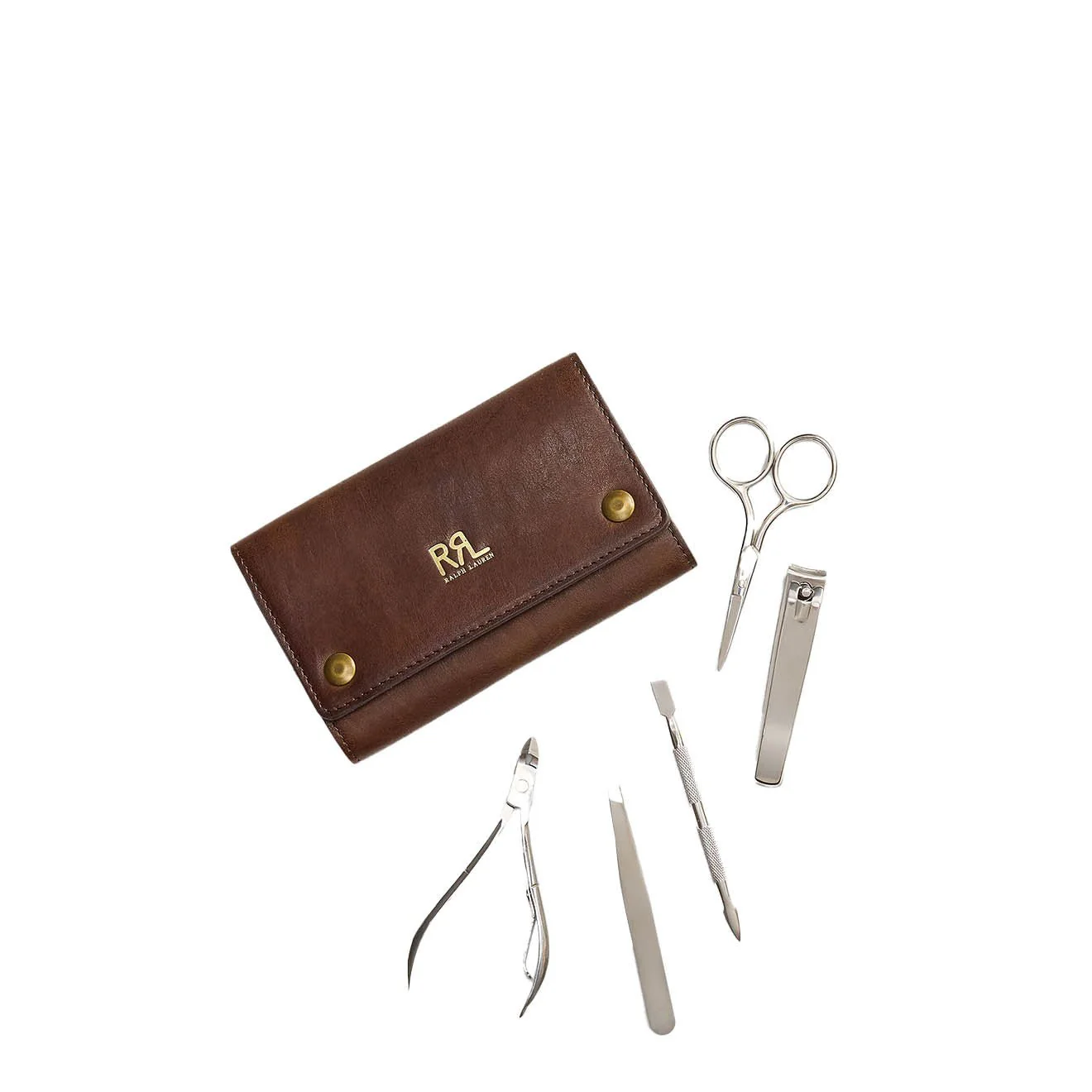 RRL By Ralph Lauren Nail Grooming Kit & Leather Case Dark Mahogany - Image 2