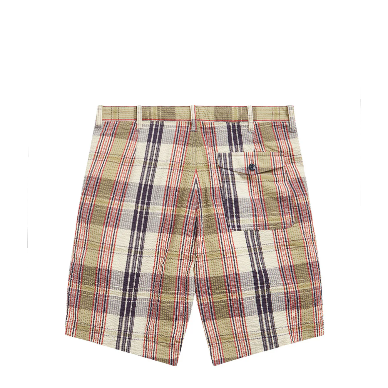 RRL by Ralph Lauren Officer Seersucker Madras Short Multi Blue - Image 2