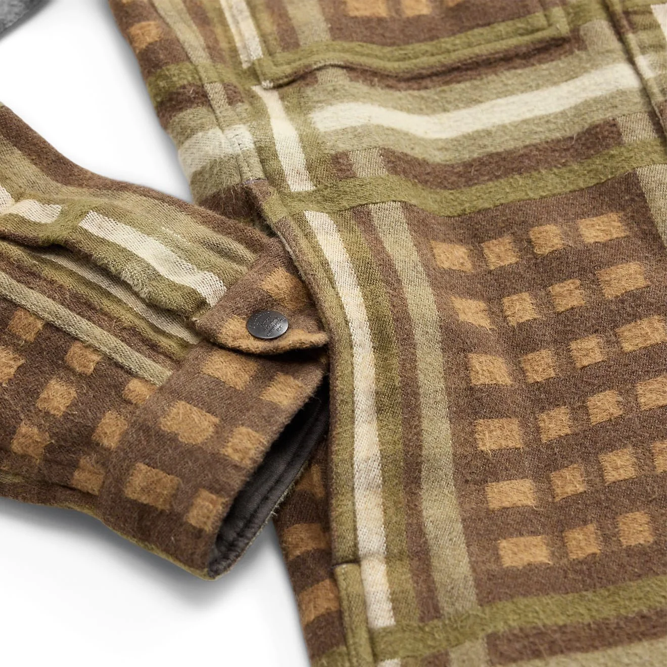 RRL By Ralph Lauren Patterned Jacquard Overshirt Brown Multi - Image 4