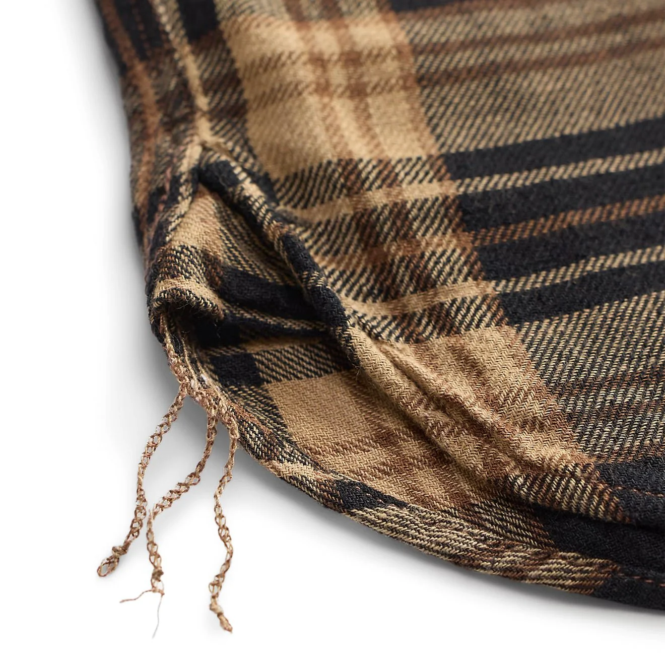 RRL By Ralph Lauren Plaid Cotton-Linen Workshirt Black / Brown / Tan - Image 6