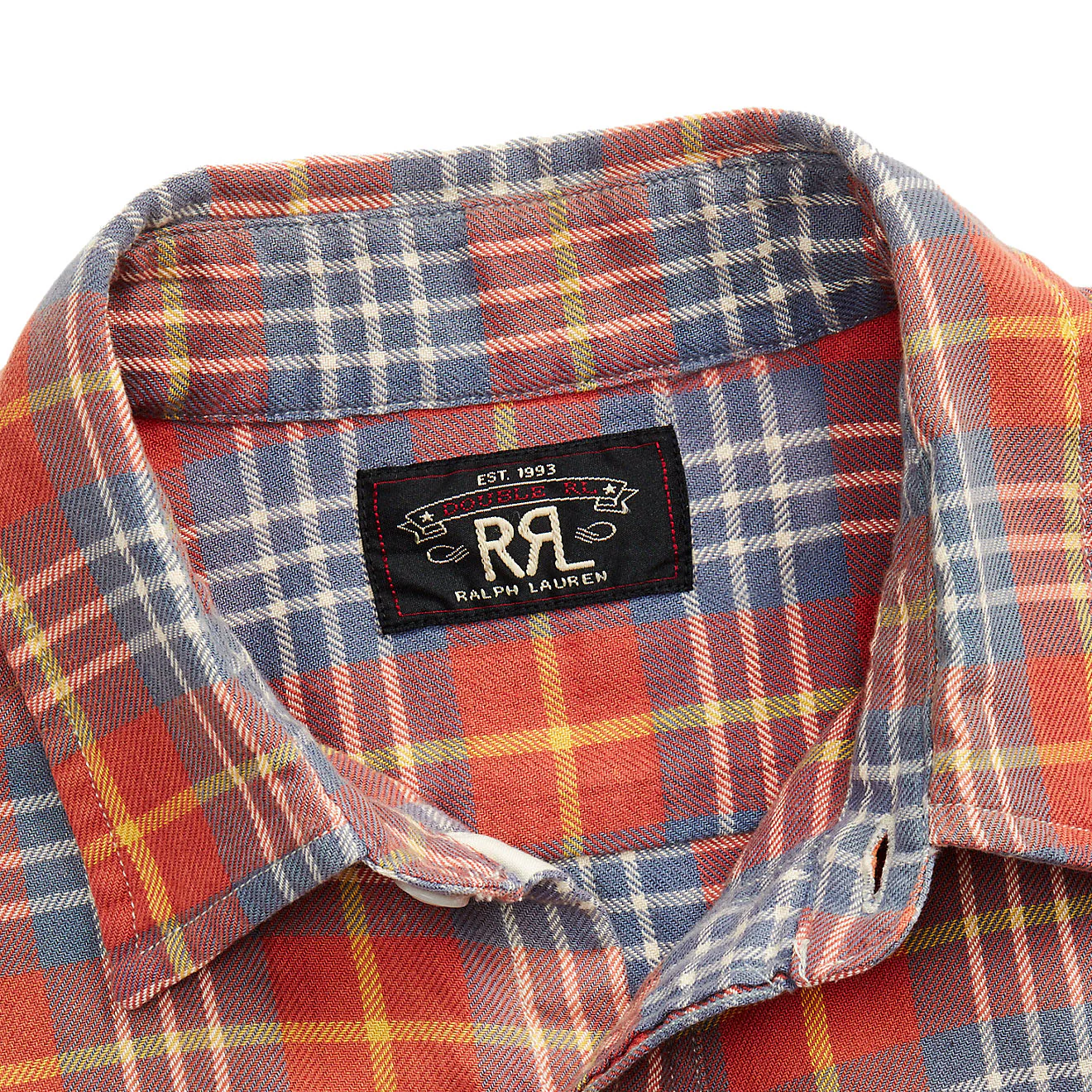 RRL by Ralph Lauren Plaid Twill Workshirt Red / Blue - Image 4