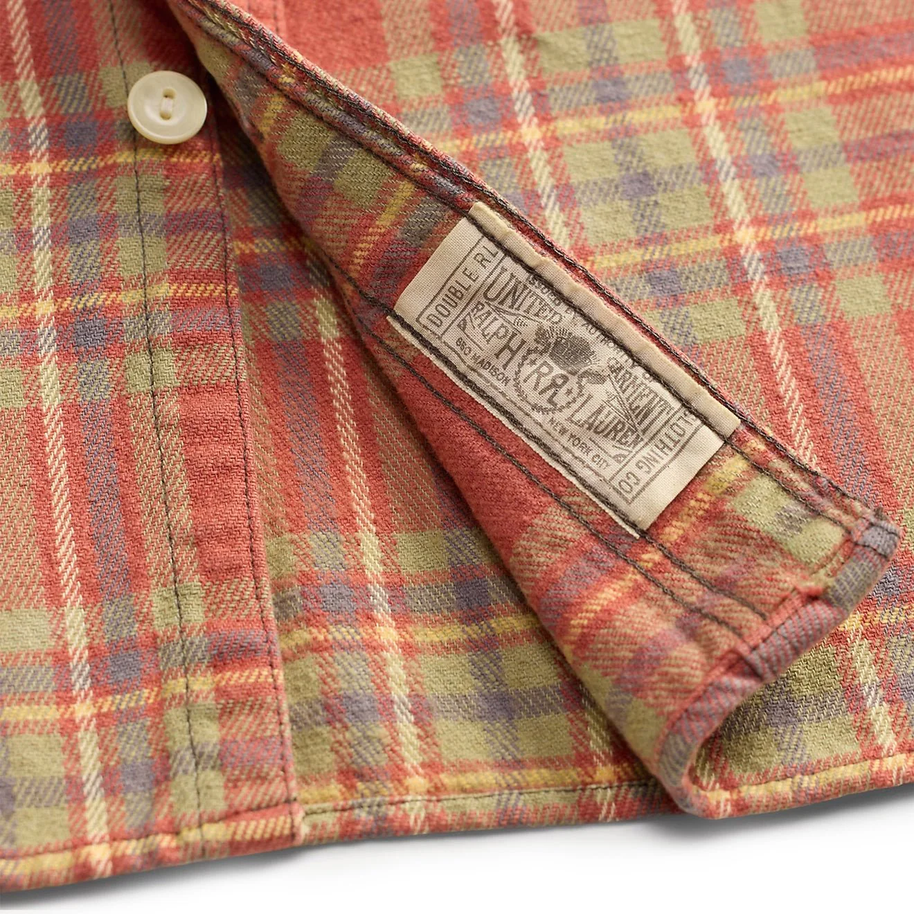 RRL By Ralph Lauren Plaid Twill Workshirt Red / Blue / Green - Image 3