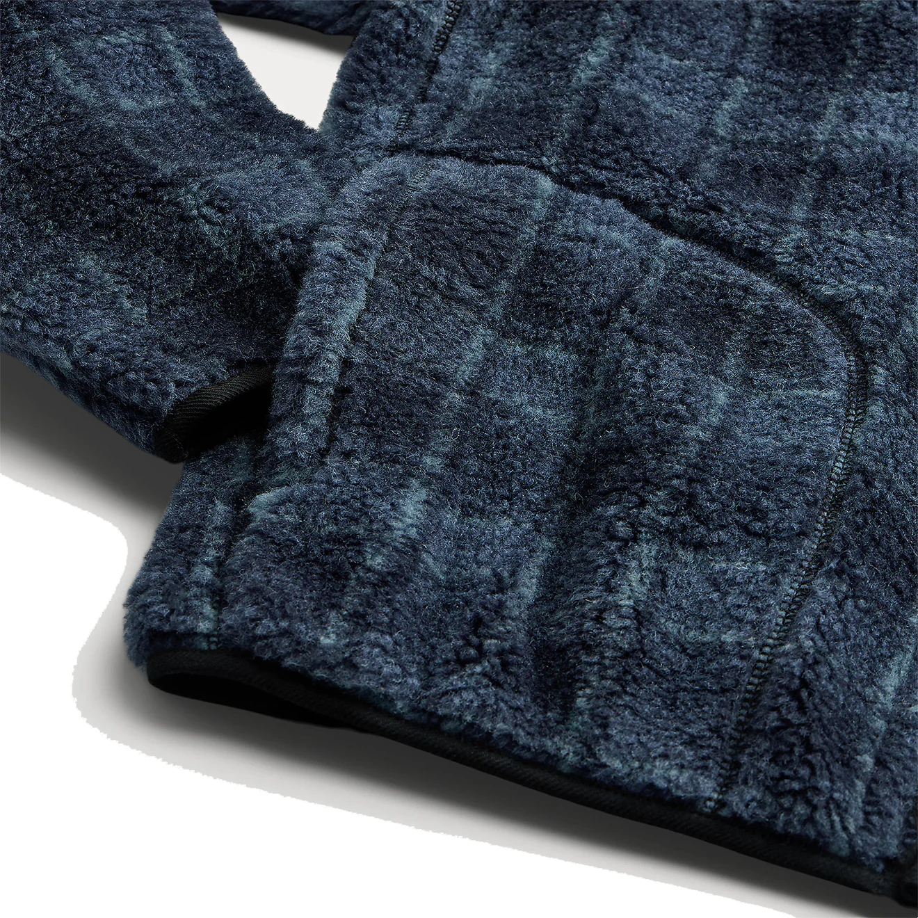 RRL by Ralph Lauren Plaid Wool-Blend Pile Fleece Jacket Navy Plaid - Image 5