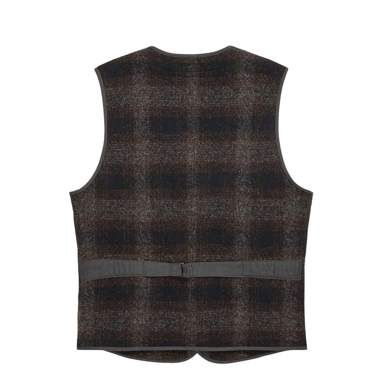 RRL By Ralph Lauren Plaid Wool-Cotton Waistcoat Brown / Multi - Image 2