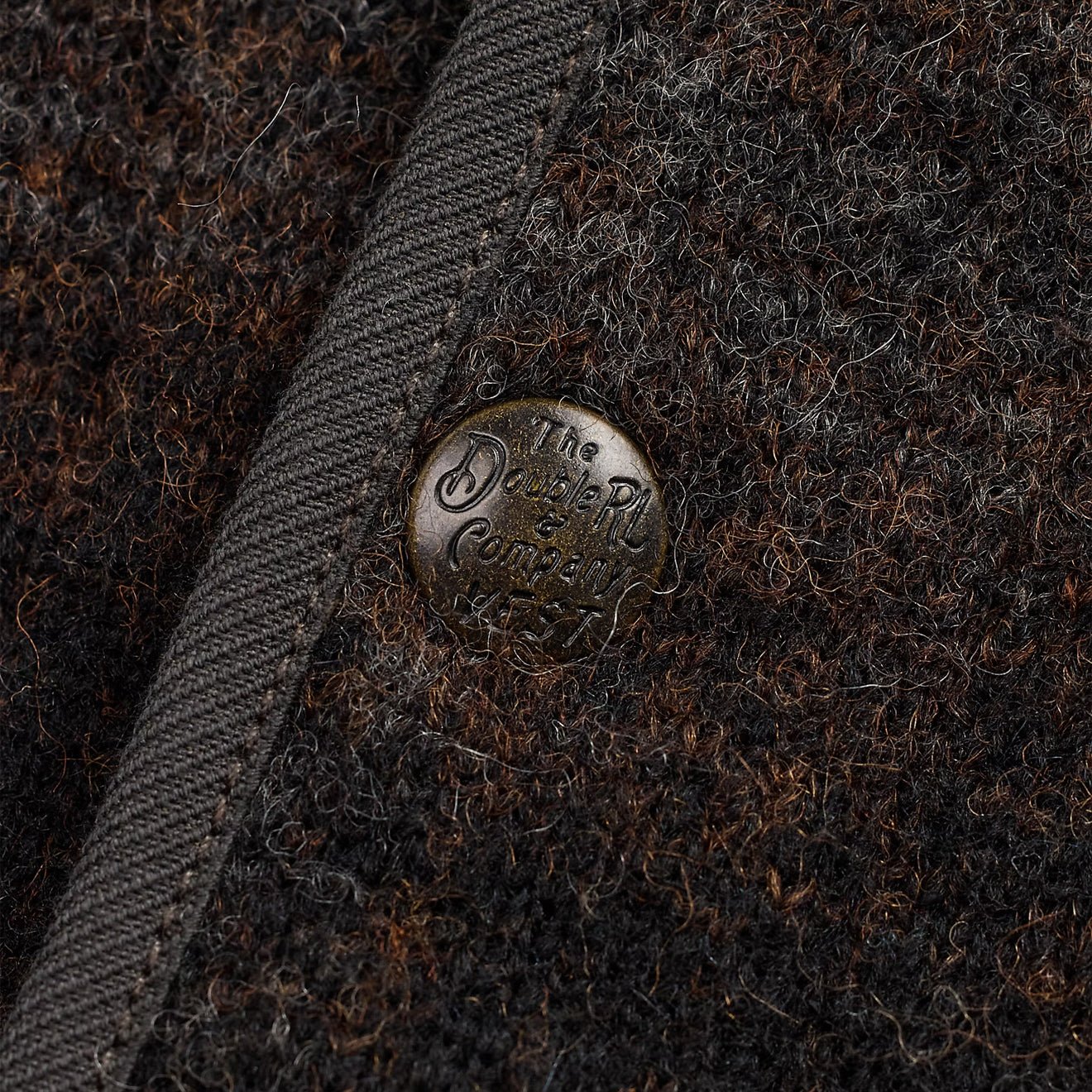 RRL By Ralph Lauren Plaid Wool-Cotton Waistcoat Brown / Multi - Image 3