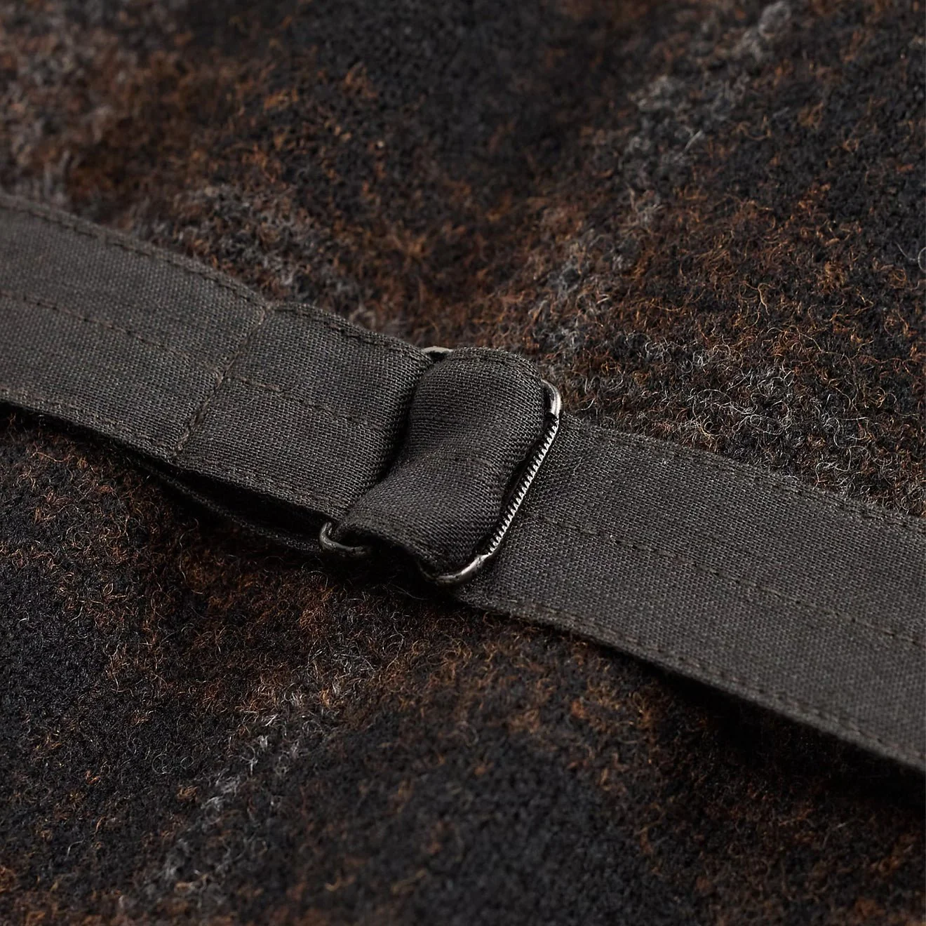 RRL By Ralph Lauren Plaid Wool-Cotton Waistcoat Brown / Multi - Image 4