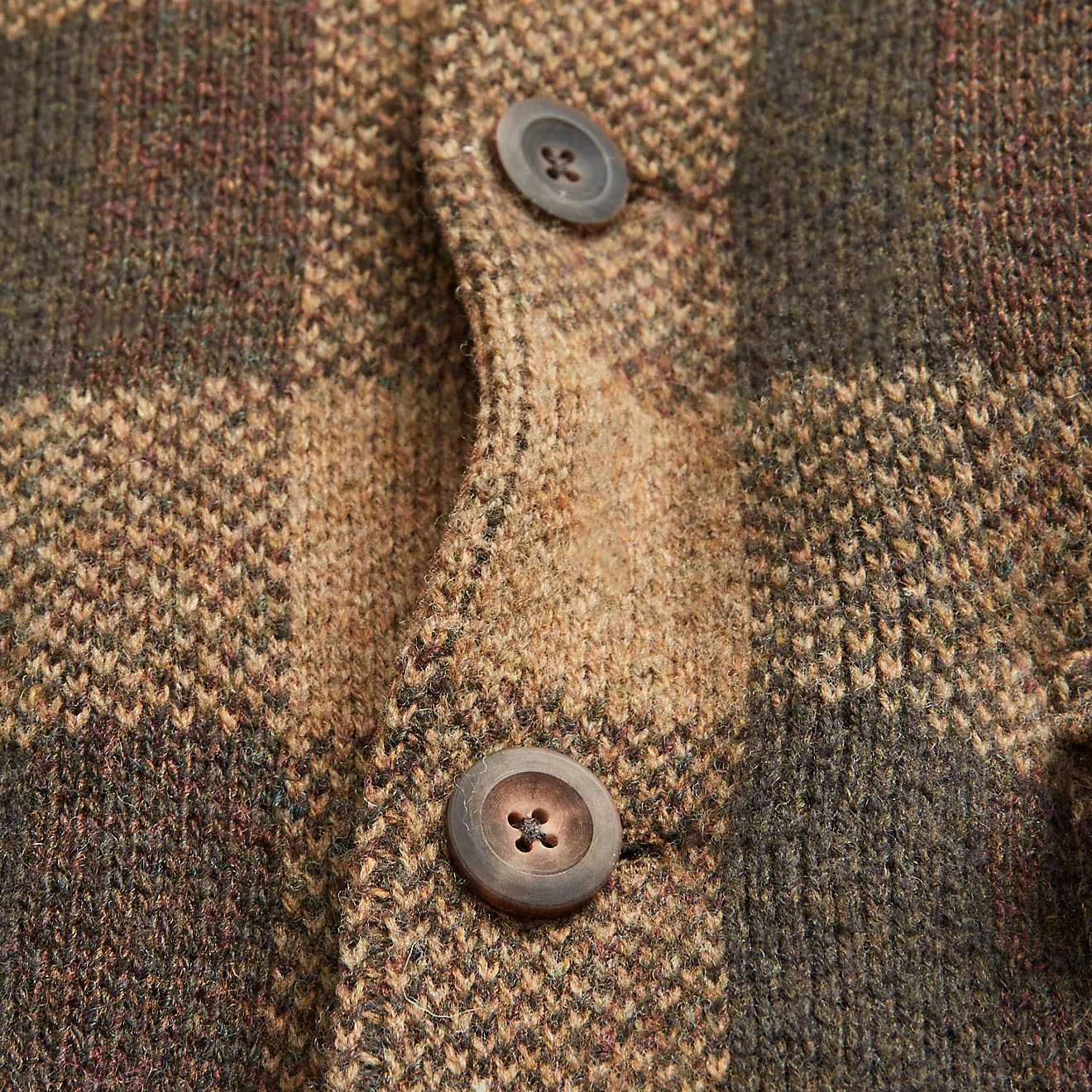 RRL by Ralph Lauren Plaid Wool Jumper Jacket Olive Multi - Image 6