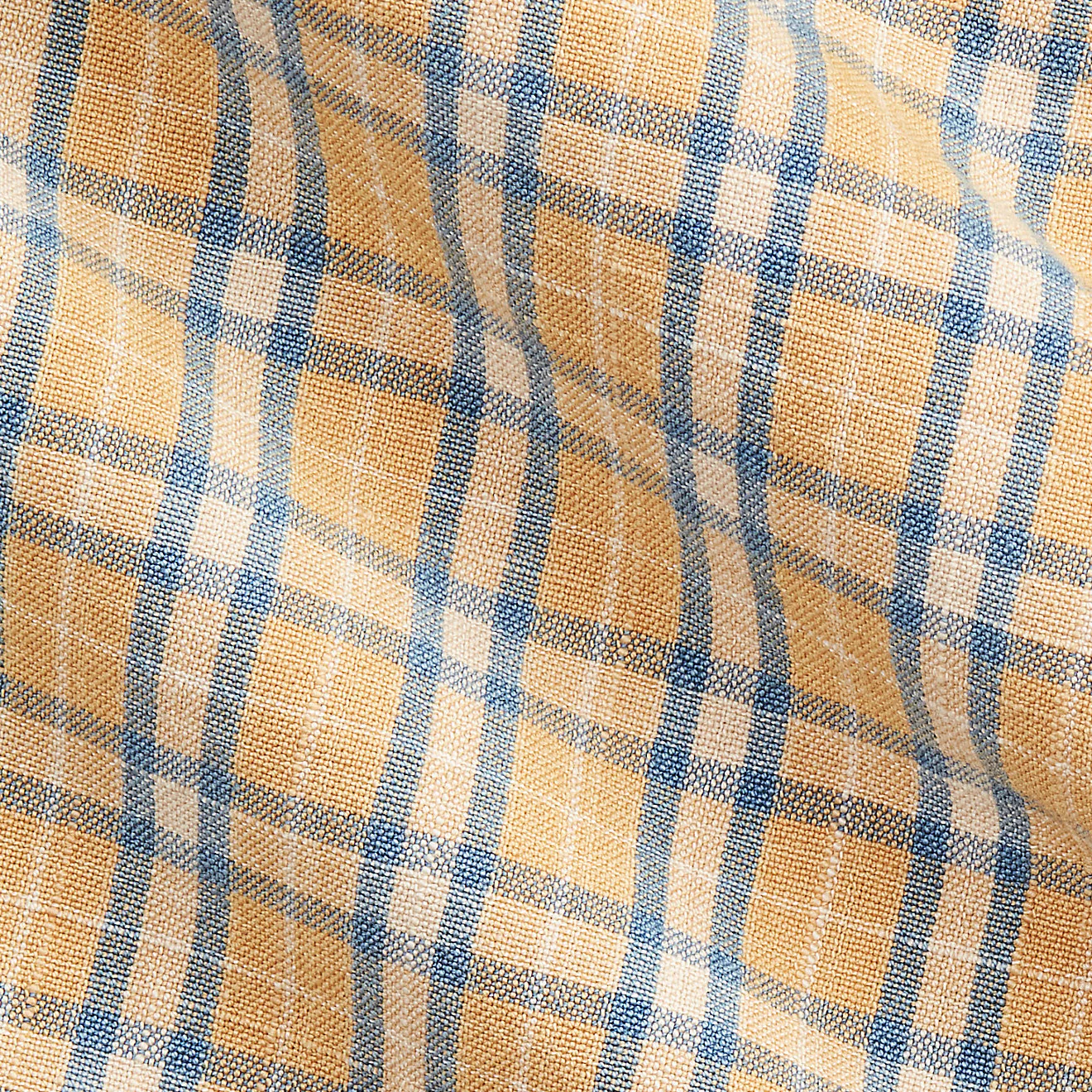 RRL by Ralph Lauren Plaid Woven Workshirt Tan / Indigo - Image 3