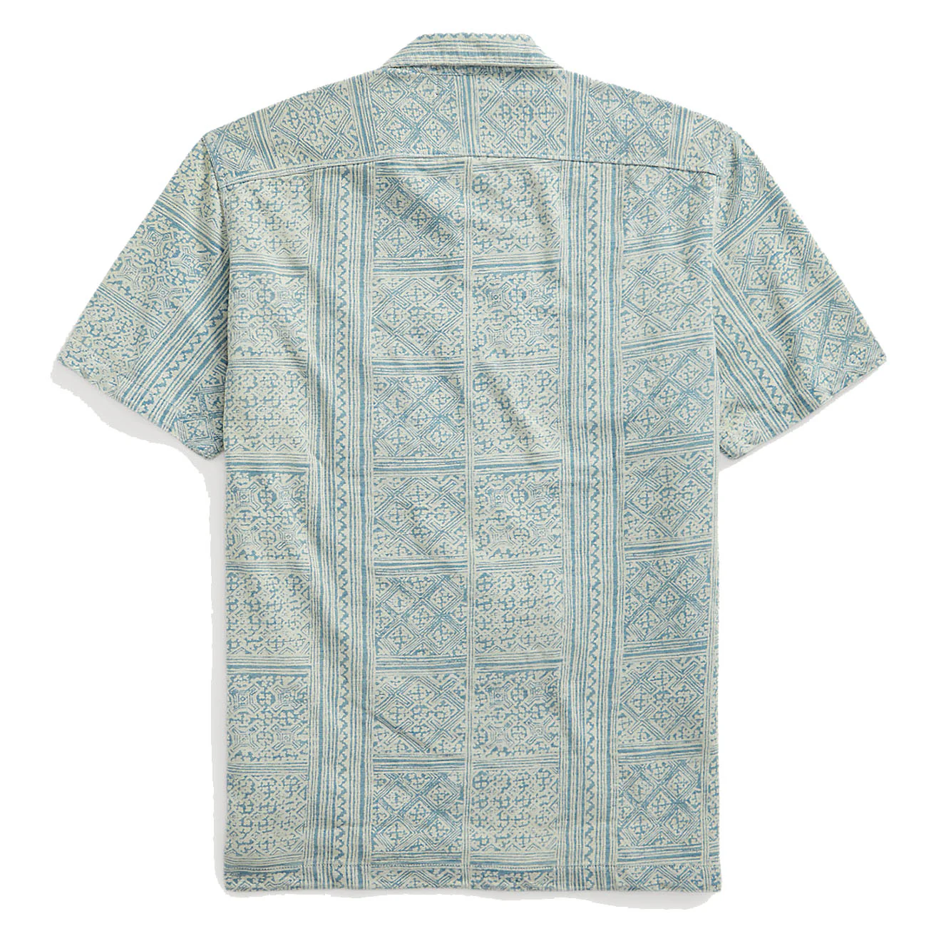 RRL by Ralph Lauren Print Indigo Jersey Camp Shirt Indigo/Cream - Image 2