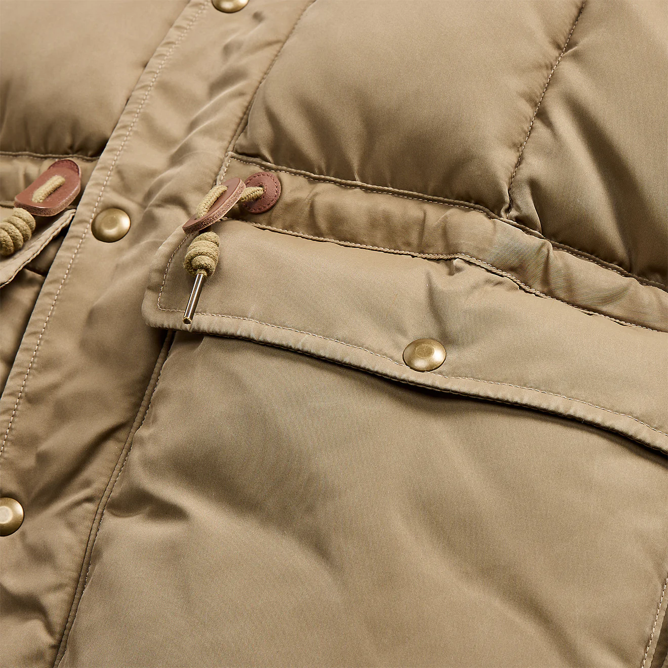 RRL by Ralph Lauren Quilted Hooded Jacket Vintage Khaki - Image 4