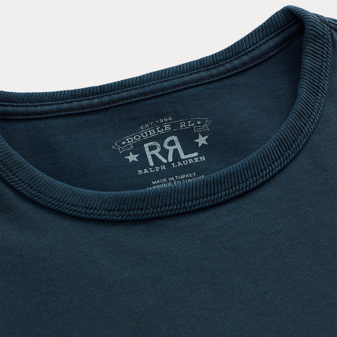RRL By Ralph Lauren Relaxed Fit Heavyweight Jersey T-Shirt Dark Navy - Image 2