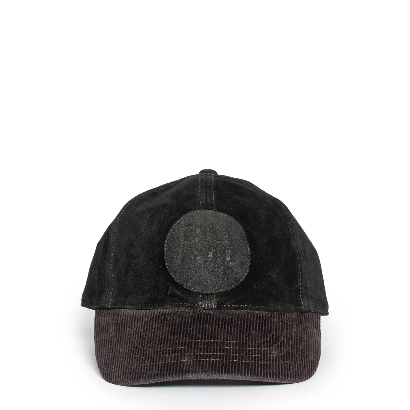 RRL by Ralph Lauren RRL Ranch Logo Suede Ball Cap Black - Image 2