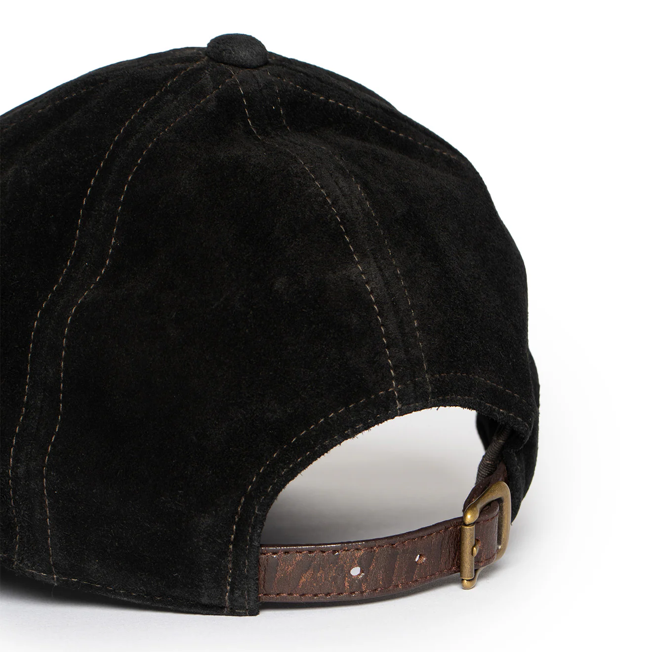 RRL by Ralph Lauren RRL Ranch Logo Suede Ball Cap Black - Image 3