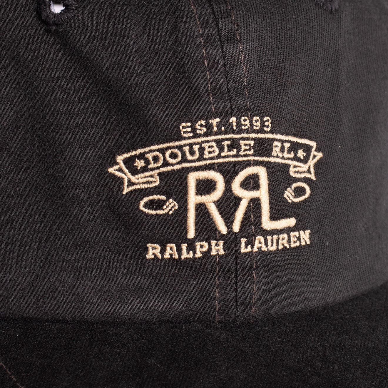 RRL by Ralph Lauren RRL Ranch Logo Twill Ball Cap Black - Image 2