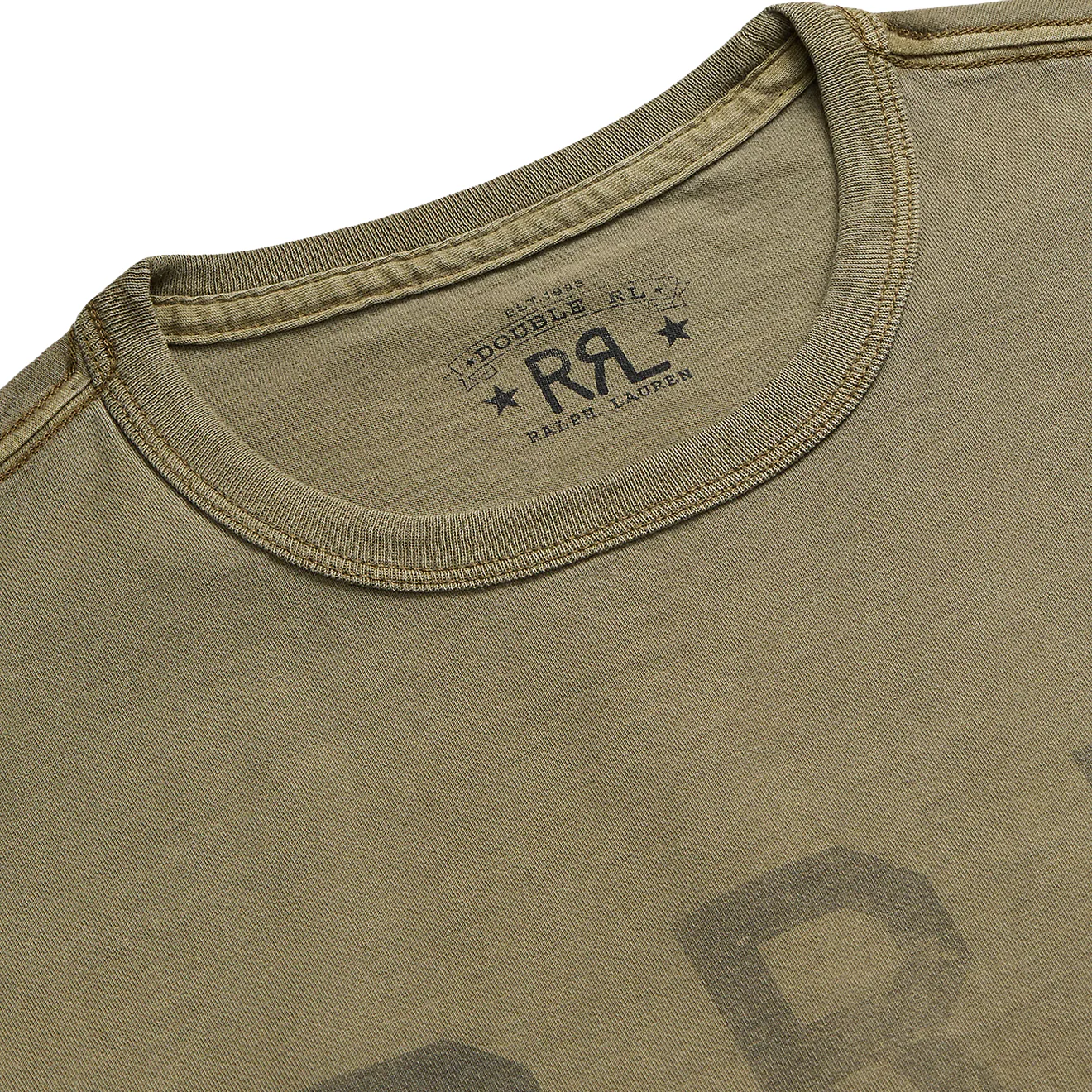 RRL By Ralph Lauren S/S Graphic T Shirt New Olive - Image 3