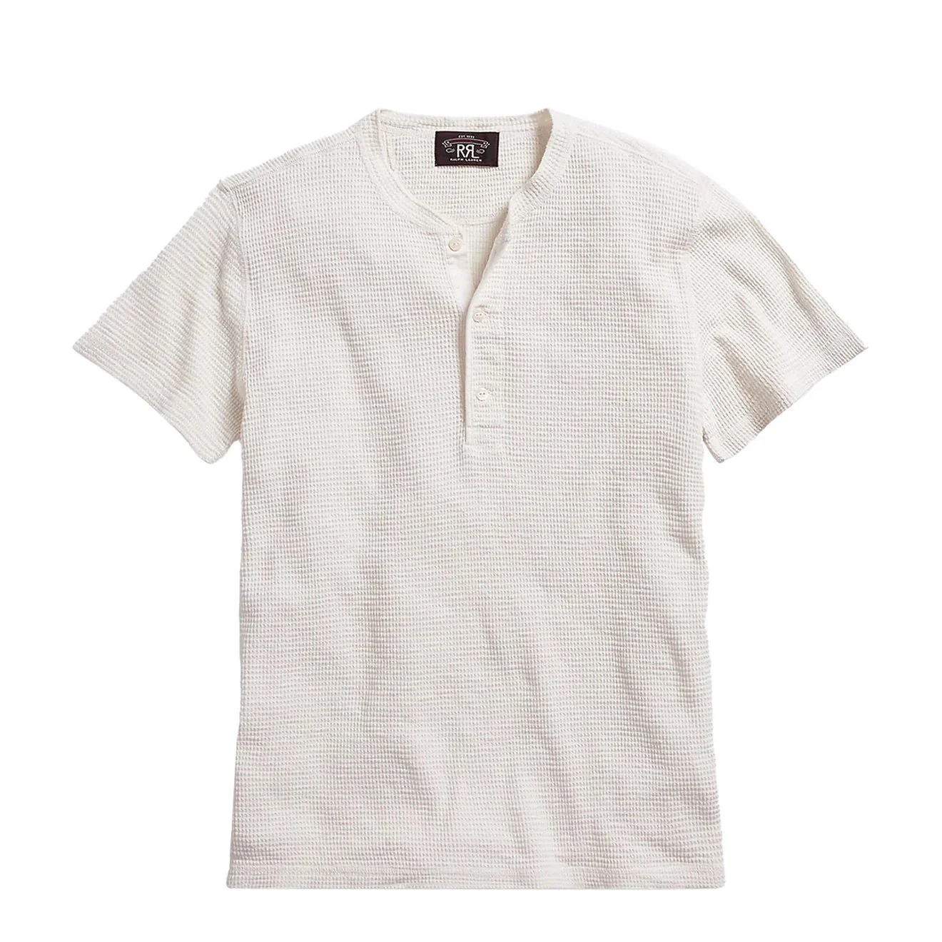 RRL By Ralph Lauren S/S Henley Short Sleeve Knit Paper White