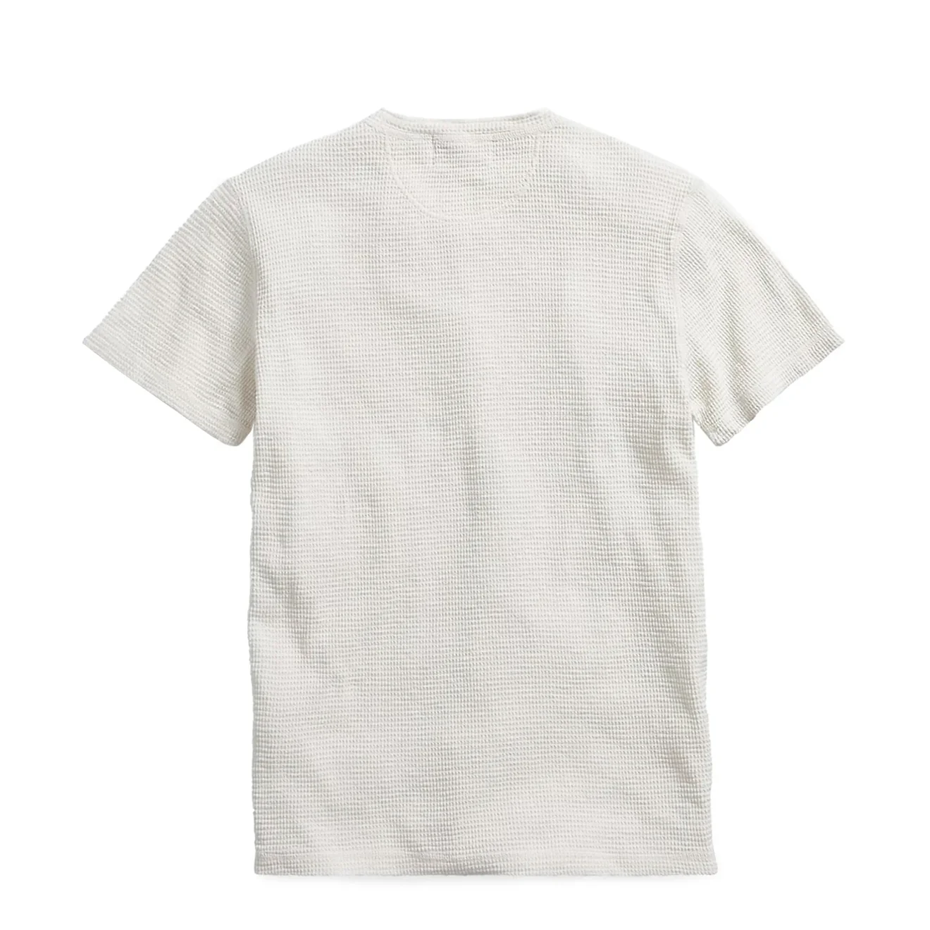 RRL By Ralph Lauren S/S Henley Short Sleeve Knit Paper White - Image 2