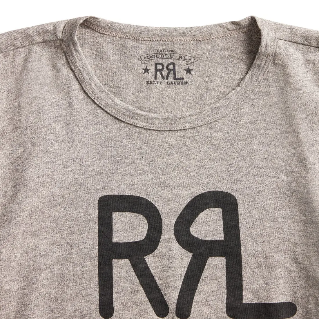 RRL by Ralph Lauren S/S Logo T-Shirt Heather Grey - Image 3