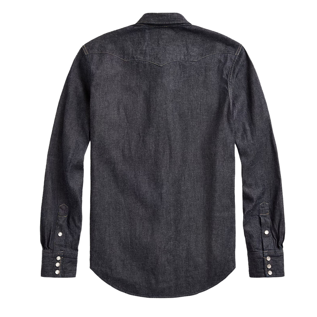 RRL By Ralph Lauren Slim Fit Denim Western Shirt Rinse - Image 2