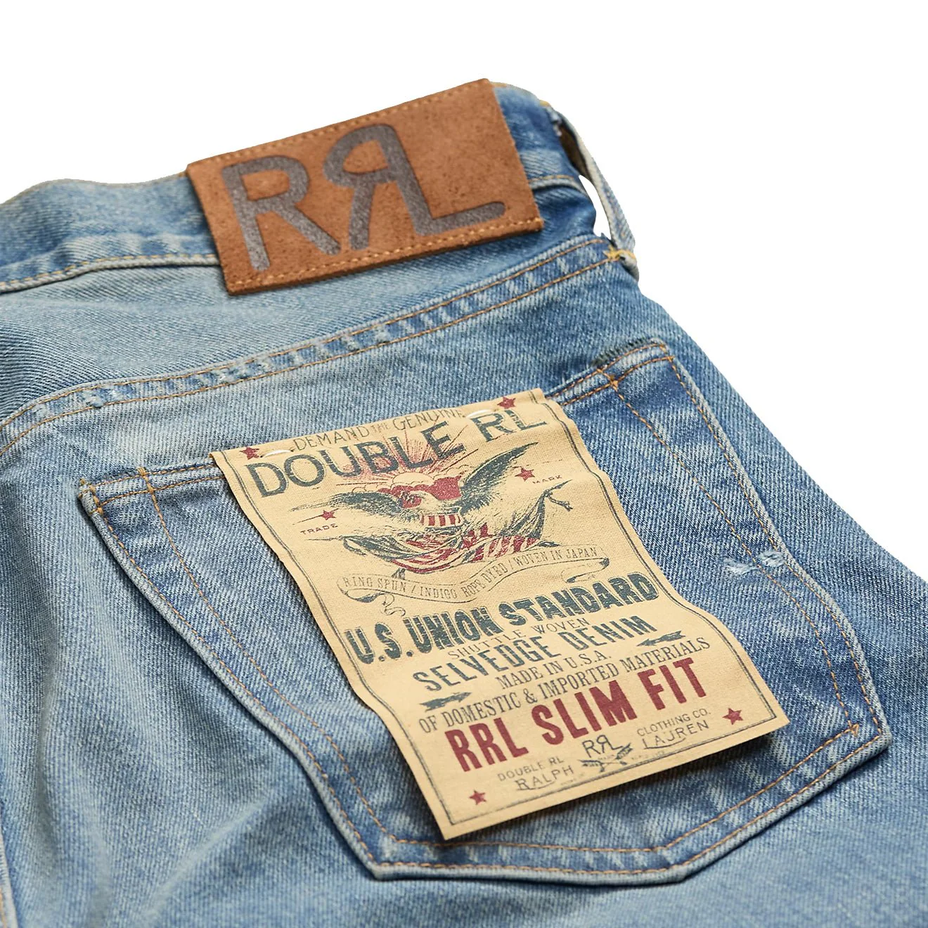 RRL By Ralph Lauren Slim Selvedge Jean Claremont Wash - Image 4