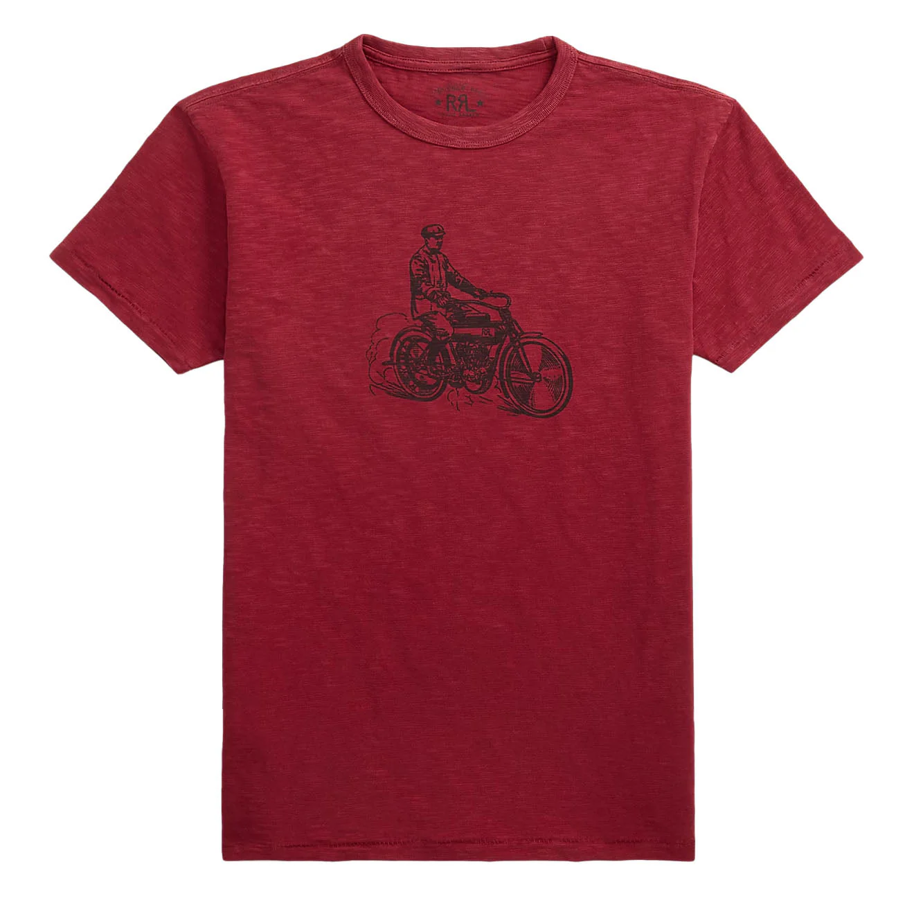 RRL By Ralph Lauren Slub Jersey Graphic T-Shirt Burgundy