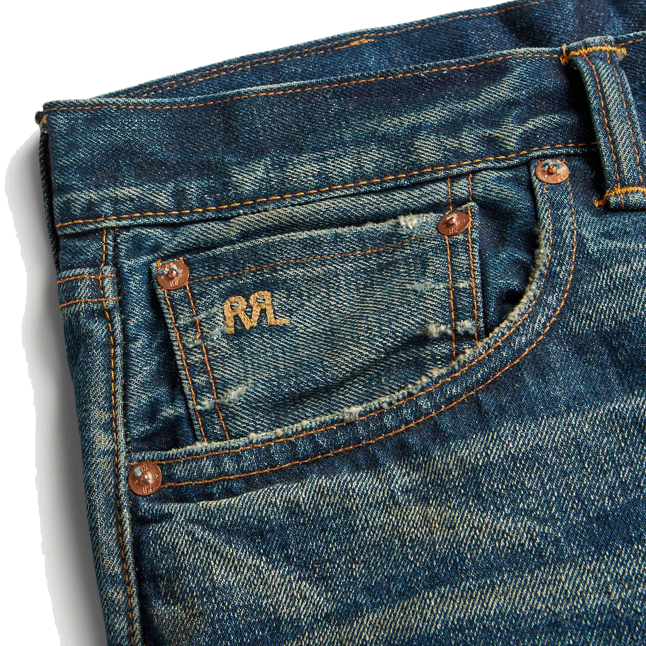 RRL by Ralph Lauren Straight Fit Hawley Selvedge Jean Hawley Wash - Image 4
