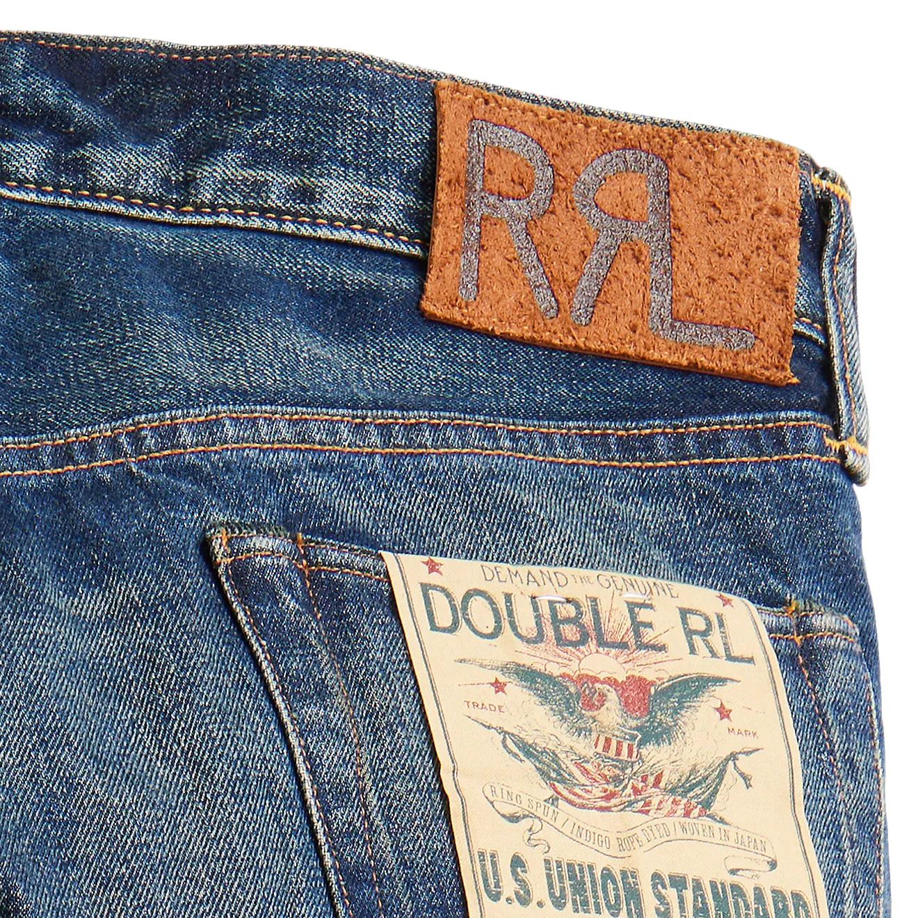 RRL by Ralph Lauren Straight Fit Hawley Selvedge Jean Hawley Wash - Image 5