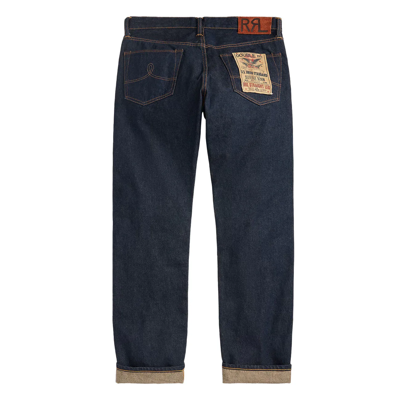 RRL by Ralph Lauren Straight Fit Low Waist Selvedge Jean Once Washed 3 - Image 2