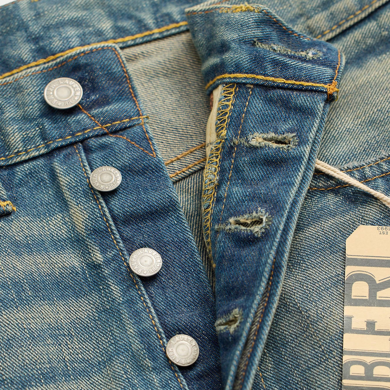 RRL By Ralph Lauren Straight Fit Milner Selvedge Jean Milner Wash - Image 3