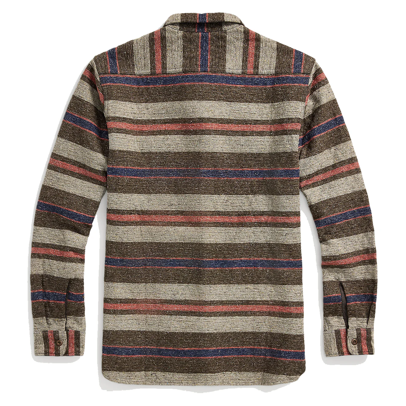 RRL by Ralph Lauren Striped Double Cloth Workshirt Brown Multi - Image 2