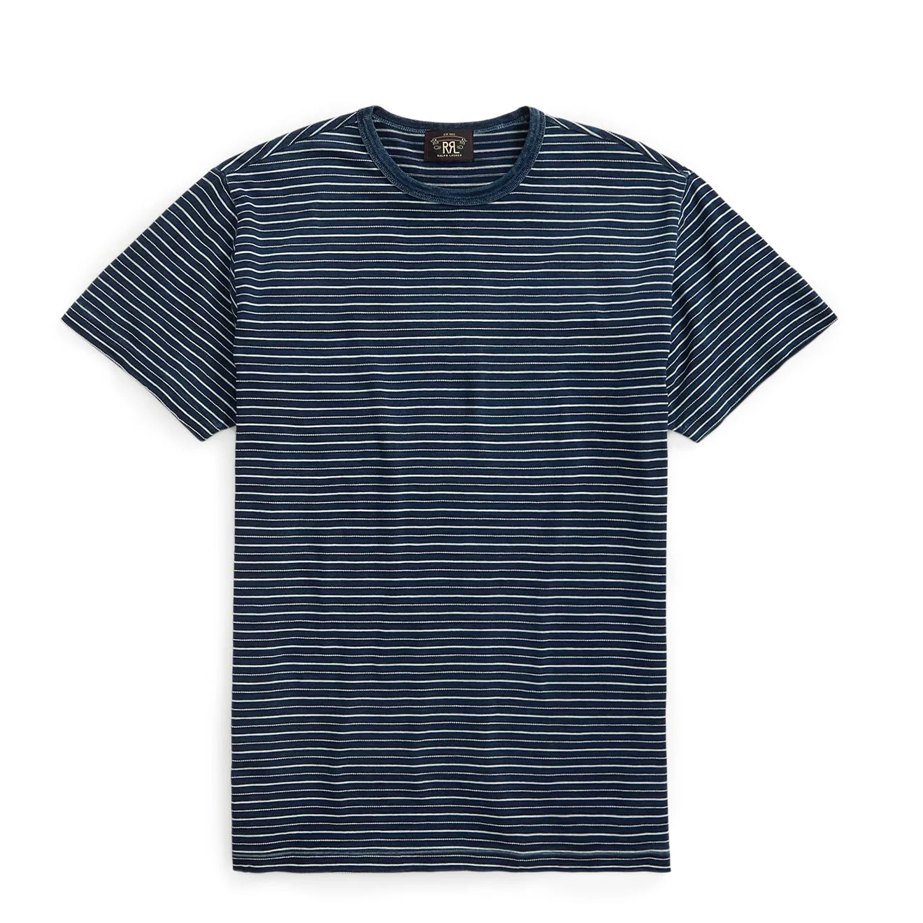 RRL By Ralph Lauren Striped Jacquard T-Shirt Indigo Multi