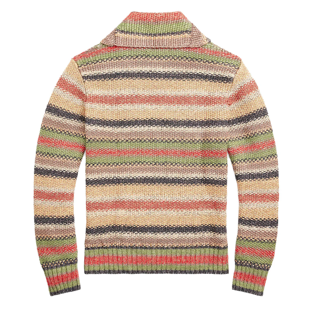 RRL by Ralph Lauren Striped Linen-Blend Jumper Brown Multi Stripe - Image 2